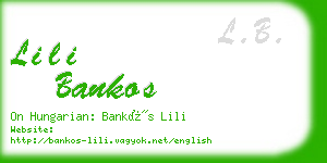 lili bankos business card